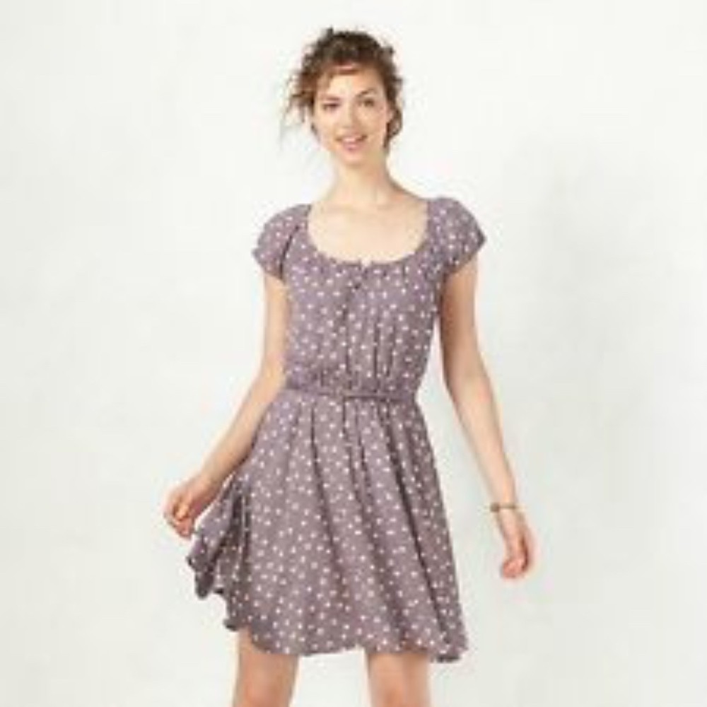 LC Lauren Conrad Cap Sleeve Fit and Flare Dress